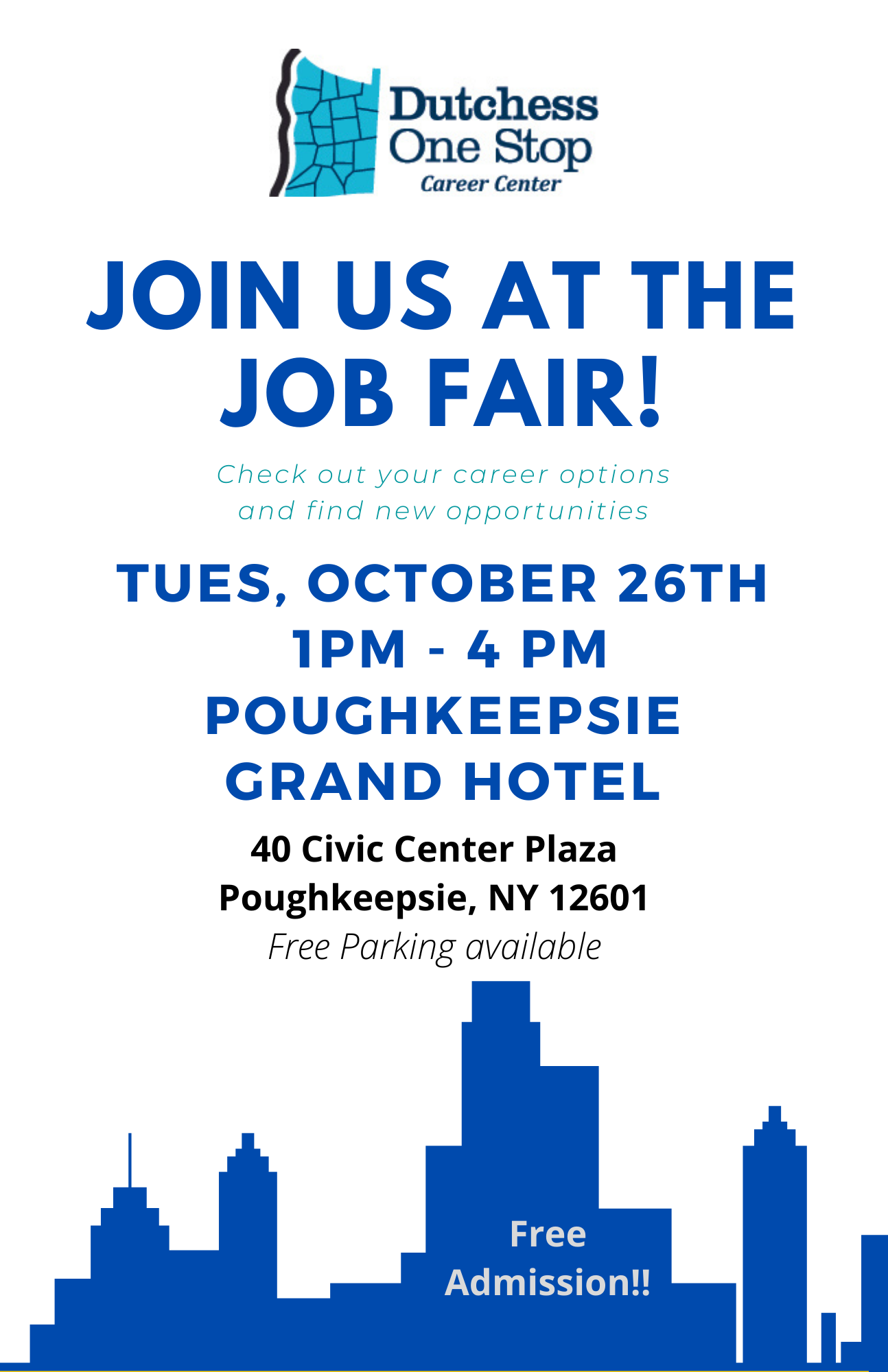 Think Dutchess Job Fair Tues 10/26/21 Dutchess One Stop Career Center